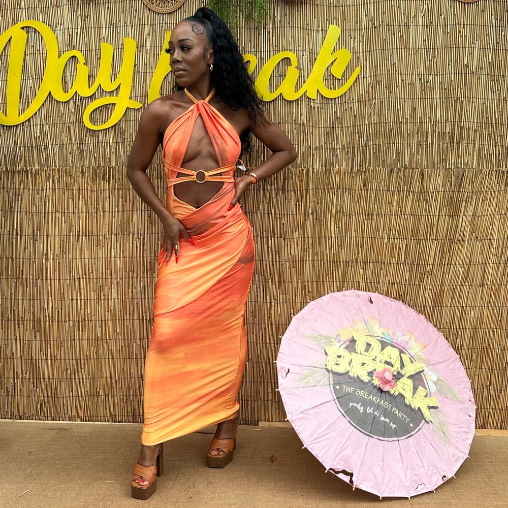 Farai London Orange Maxi Dress